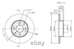 NK Rear Brake Discs and Pad Set for Alfa Romeo 155 T. SPARK 1.8 Apr 1993-Apr 1996