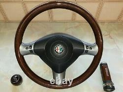 New Alfa Romeo Wooden Steering Wheel, Gearknob & Handbrake Handle, 147,156, GTA, GT