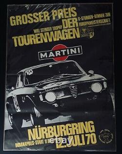 Original 1970 Nurburgring 6 Hours Etcc Tourenwagen Race Poster Alfa Romeo Gta