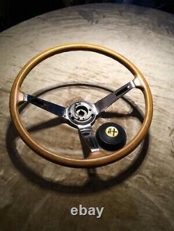 Original Hellebore Lenkrad Alfa Romeo 105/115 Spider Gt Holzlenkrad 390mm + Nabe