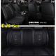 Pu Leather Black 6d Full Surround Front Rear Seat Cover Cushions For 5 Seat Car
