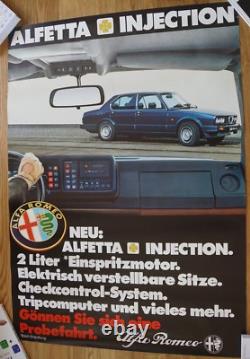 Poster Alfa Romeo Alfetta injection Bosch original workshop poster rarity