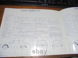 Prospekte Sales Brochures Alfa Romeo Giulia Sprint GT GTA Sportwagen Racing Car