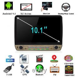 Quad-core 10.1in Single 1Din Android 9.1 Car MP5 Player Stereo Radio GPS WIFI BT