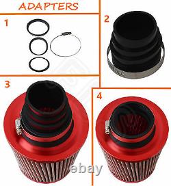 RED UNIVERSAL FREE FLOW PERFORMANCE AIR FILTER & ADAPTERS Alfa Romeo