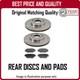 Rear Discs And Pads For Alfa Romeo 159 Sportwagon 2.4 Jtdm 11/2007-3/2011