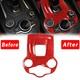 Red For Alfa Romeo Giulia Stelvio 2017-2019 Carbon Fiber Gear Shift Panel Trim
