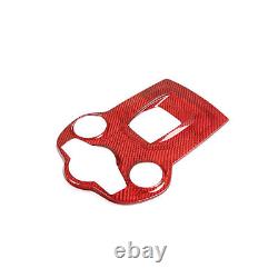 Red For Alfa Romeo Giulia Stelvio 2017-2019 Carbon Fiber Gear Shift Panel Trim