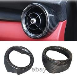 Side Air Vent Outlet Cover Trim For Alfa Romeo Stelvio 2017-2023 Carbon Fiber