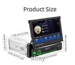 Single 1 Din 7in Car Stereo Radio Touch Screen Bluetooth MP5 Player CarPlay FM