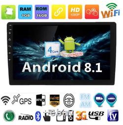 Single Din Android8.1 10 Car Stereo Radio GPS Navigation WiFi DAB Mirror Link