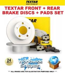 TEXTAR FRONT + REAR BRAKE DISCS + PADS for ALFA ROMEO 147 3.2 GTA 2003-2010