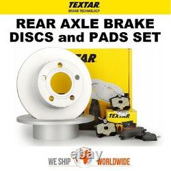 TEXTAR Rear Axle BRAKE DISCS + PADS SET for ALFA ROMEO 156 3.2 GTA 2002-2005