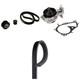 Timing Belt Kit With Water Pump & Auxiliary Belt Fits Citro&euml;n C4 Cactus Gates