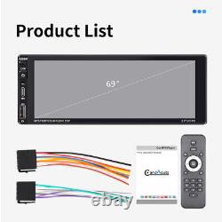 Touch Screen Car Stereo Radio MP5 Player Single Din Carplay FM USB Bluetooth