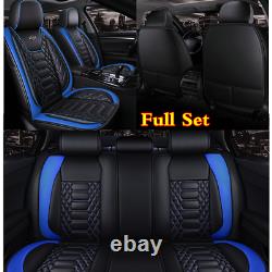 Universal Full Set Leather 6D Surrounded Seat Cover Cushions Fit For 5-Seat Cars