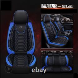 Universal Full Set Leather 6D Surrounded Seat Cover Cushions Fit For 5-Seat Cars