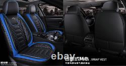 Universal Full Set Leather 6D Surrounded Seat Cover Cushions Fit For 5-Seat Cars