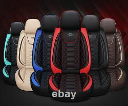 Universal Full Set Leather 6D Surrounded Seat Cover Cushions Fit For 5-Seat Cars