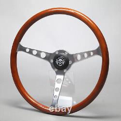 Wooden steering wheel sports steering wheel chrome 380 mm hub Alfa Romeo Giulia GT GTA 1300 junior