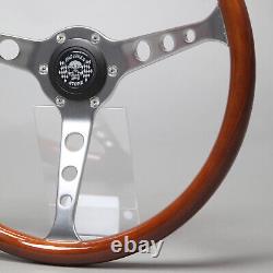 Wooden steering wheel sports steering wheel chrome 380 mm hub Alfa Romeo Giulia GT GTA 1300 junior