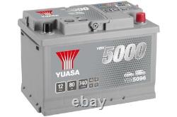YUASA Car Battery 12V 80Ah 740A B3 T1 Starter SMF Fits Alfa 159 2.0 JTDM
