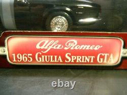 Yat Ming Black 1965 Alfa Romeo Giulia Sprint GTA 118 Scale DieCast Car New In B