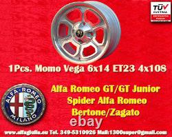 1 Circle Momo Vega Alfa Romeo 6x14 Giulia Gt Gta Roue Felge Lanta Jante Tuv