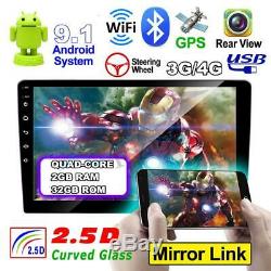 10.1 2din Android 9.1 Quad-core 2 + 32g Car Stereo Gps Wifi Bt Dab 3g 4g Dvr Dab