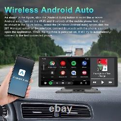 10,26 pouces Carplay sans fil BT Android Auto WiFi Car DVR HD 1080P Lecteur multimédia