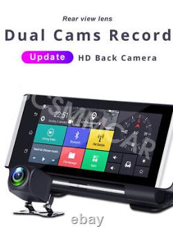 1080P Caméra de voiture DVR 7IN Double Objectif Caméra de tableau de bord avant arrière Enregistreur vidéo G-Sensor