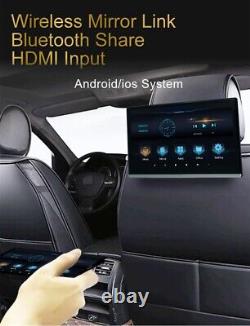 2Pcs 13.3in Moniteur d'appuie-tête arrière de voiture Android Bluetooth Écran tactile Lecteur WIFI