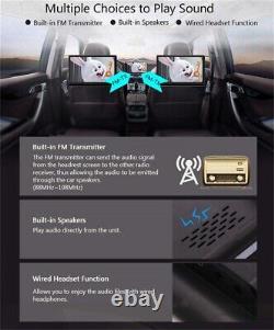 2Pcs 13.3in Moniteur d'appuie-tête arrière de voiture Android Bluetooth Écran tactile Lecteur WIFI