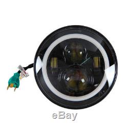 2pcs 7 Pouces Led Ronde Phare Halo Yeux Angle Pour 97-2016 Jk Lj Tj Tj