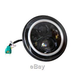 2pcs 7 Pouces Led Ronde Phare Halo Yeux Angle Pour 97-2016 Jk Lj Tj Tj