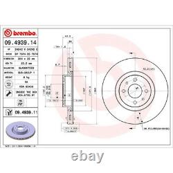 2x Disques de Frein Ventilés Pour Fiat Idea 350 JTD Multijet Brembo Avant 46403088