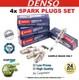 4 Bougies D'allumage Denso Pour Alfa Romeo Alfasud Sprint 1.4 1978-1980