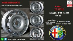 4 jantes Campagnolo TZ Alfa Romeo Giulia 105 101 750 15 pouces roues roues