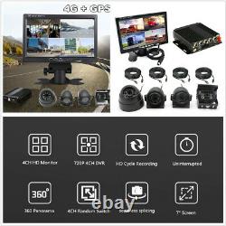 4ch Autobus Dvr Gps Enregistreur Vidéo En Temps Réel Box+7'' Hd Monitor+4 Pcs Caméras CCD