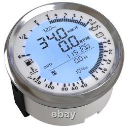 6in1 Multifonction 7 Couleurs Led Gps Speedometer Tachometer Oil Pressure Voltmeter