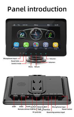 7 pouces portable pour Apple CarPlay Android Auto autoradio stéréo Bluetooth FM USB
