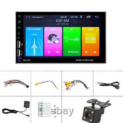 7in Voiture Radio Miroir Lien Gps Wifi Voiture Stereo Touch Écran Double 2din +camera