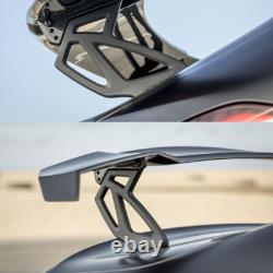 Aileron de coffre de course style GT universel noir brillant 143x22 cm