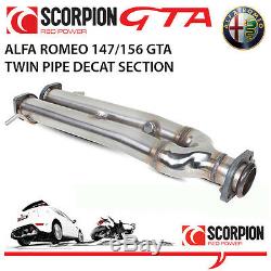 Alfa Romeo 147 Gta 3.2 V6 Scorpion Decat Double Tuyau Section (remplace Les Chats O. E)