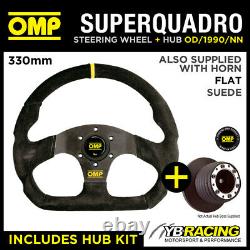 Alfa Romeo 147 Tout Compris Gta 00- Omp Super Quadro Flat Bottom Stering Wheel & Hub