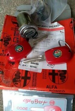 Alfa Romeo 156 Verrouillage D'allumage Authentique Nos + Carte De Code Modèle Précoce Pas 147 Gta