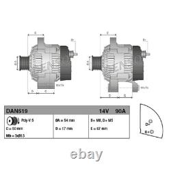 Alternateur Denso Dan519 d’origine neuf, remplacement OEM