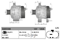 Alternateur de voiture Denso 12 V compatible avec Peugeot Bipper Tepee 2010 1.3