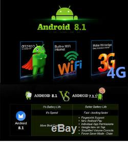Android 8.1 10.1in 1din Écran Rotatif Car Stereo Radio Gps Wifi 3g 4g Bt Dab
