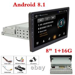 Android 8.1 Single Din 16go Voiture Réglable 8in Stéréo Radio Gps Navigation Wifi